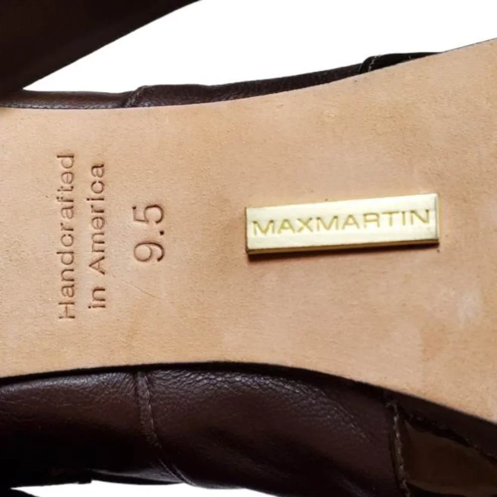 AUTHENTIC HandCrafted MaxMartin American Luxury Boots - Chocolate NWOT - Picture 15 of 16